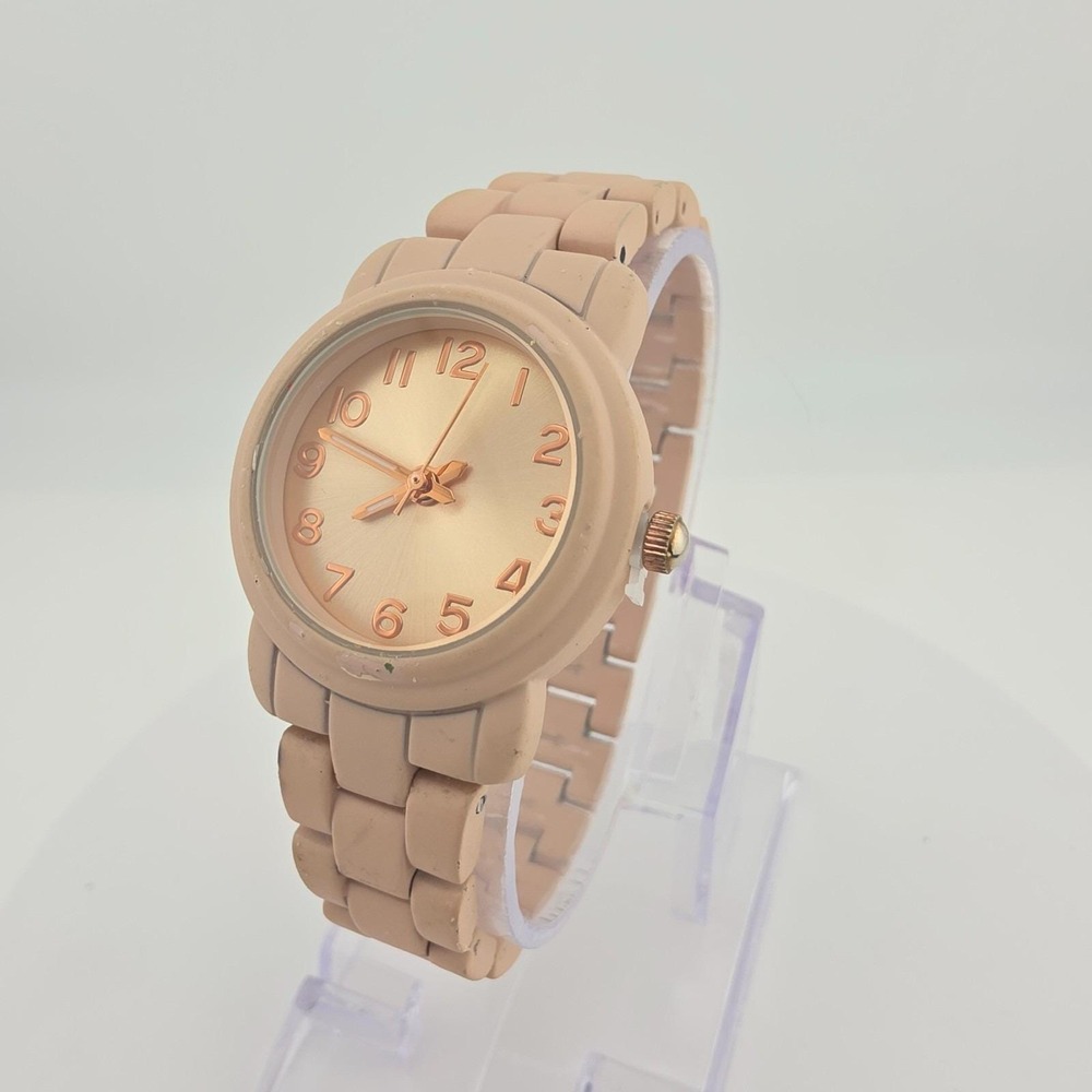 TIME & TRU FMD Ladies Watch‎ Dusty Blush Pink Powder Coating Rose Gold Tone 6.5"